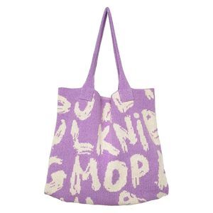 Alphabet Pattern Woven Pattern Handbag Canvas Bag Beach Bag Handbags Tote :O